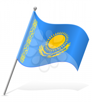 flag of Kazakhstan vector illustration isolated on white background