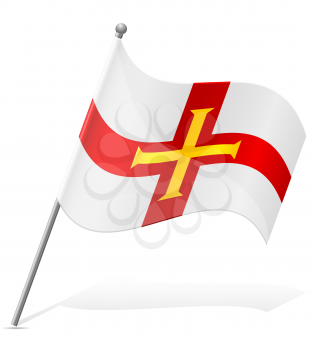 flag of Guernsey vector illustration isolated on white background