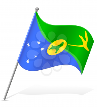 flag of Christmas Island vector illustration isolated on white background
