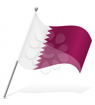 flag of Qatar vector illustration isolated on white background