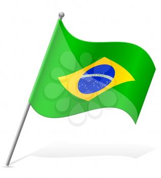 flag of Brazil vector illustration isolated on white background