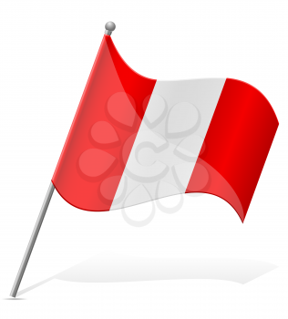 flag of Peru vector illustration isolated on white background