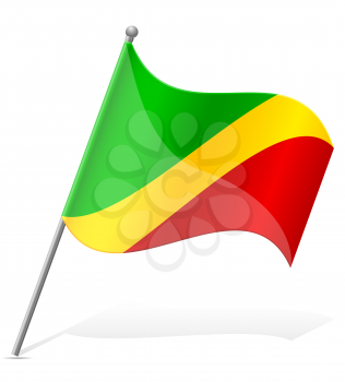 flag of Congo vector illustration isolated on white background