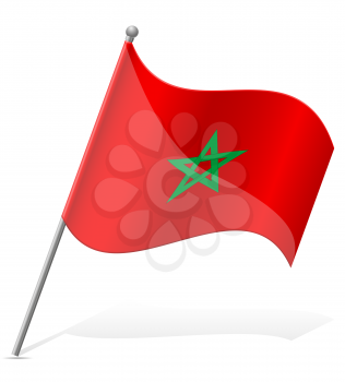 flag of Morocco vector illustration isolated on white background