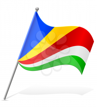 flag of Seychelles vector illustration isolated on white background