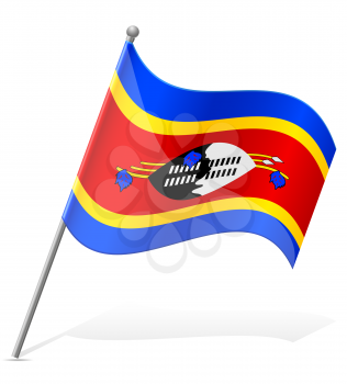 flag of Swaziland vector illustration isolated on white background