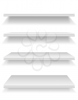 plastic shelf vector illustration isolated on white background