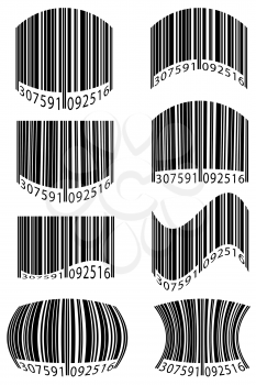 abstract barcode vector illustration isolated on white background