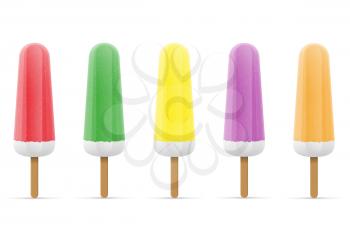 ice cream frozen juice on stick vector illustration isolated on white background