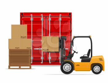 freight transportation concept vector illustration isolated on white background