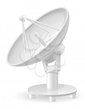 satellite dish vector illustration isolated on white background