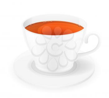 porcelain cup of tea vector illustration isolated on white background