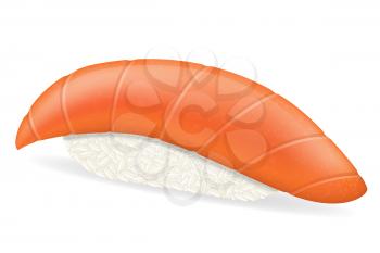 sushi with salmon vector illustration isolated on white background