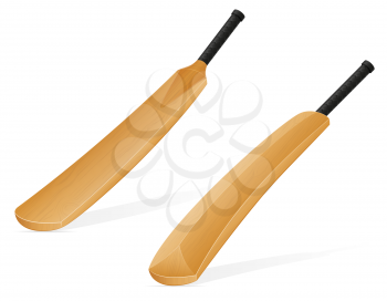 cricket bat vector illustration isolated on white background