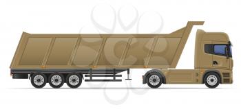 truck semi trailer for transportation of goods vector illustration isolated on white background