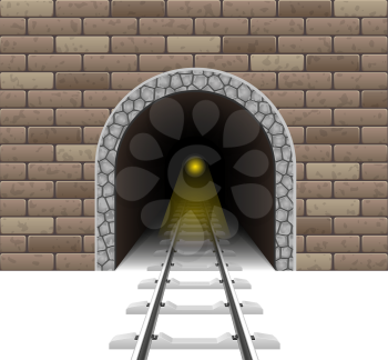 railway tunnel vector illustration isolated on white background