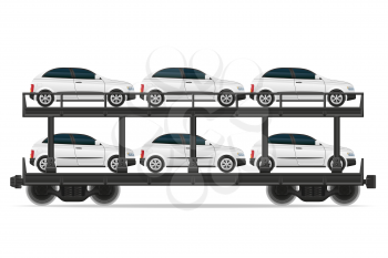 railway carriage train vector illustration isolated on white background