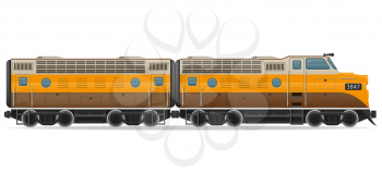 railway locomotive train vector illustration isolated on white background