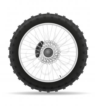 motorcycle wheel tire from the disk vector illustration isolated on white background