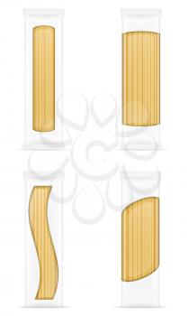 pasta in packaging vector illustration isolated on white background