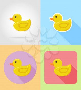 baby toys and accessories flat icons vector illustration isolated on background