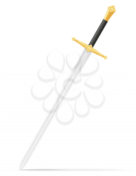 battle sword medieval stock vector illustration isolated on white background