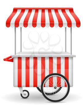 street food cart vector illustration isolated on white background