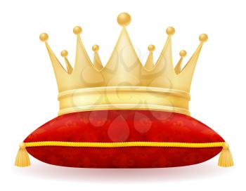 king royal golden crown vector illustration isolated on white background