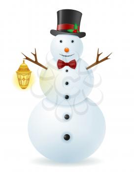 snowman vector illustration isolated on white background