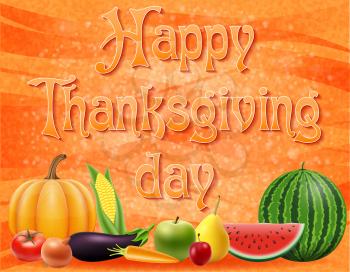 text happy thanksgiving day vector illustration isolated on background