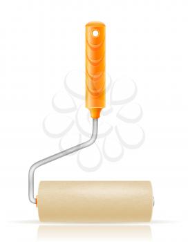 paint roller brush vector illustration isolated on background