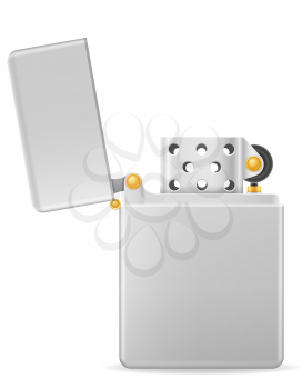 metal gasoline lighter vector illustration isolated on white background