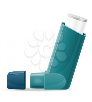 medical inhaler for patients with asthma and shortness of breath in the treatment and prevention of the disease vector illustration isolated on white background