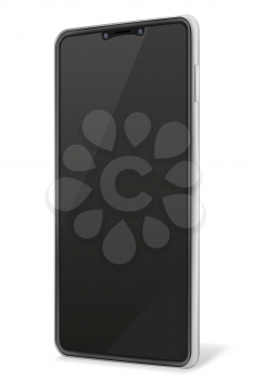 realistic smartphone blank mock up mobile phone for design vector illustration isolated on white background