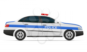 police car vehicle vector illustration isolated on white background