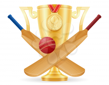 bat for playing cricket sport vector illustration isolated on white background