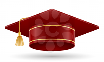 university college and academy graduate hat vector illustration isolated on white background