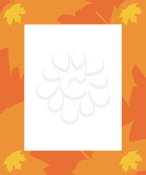 Royalty Free Clipart Image of an Autumn Frame