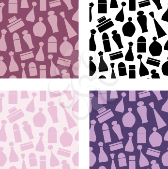 Royalty Free Clipart Image of Cosmetic Bottle Backgrounds