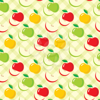 Royalty Free Clipart Image of an Apple Background