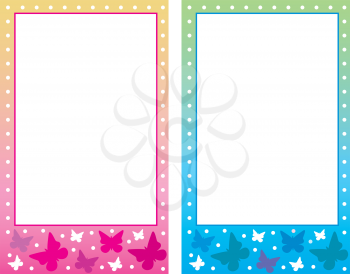 Royalty Free Clipart Image of Butterfly Frames