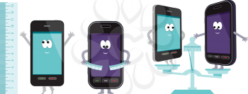 Royalty Free Clipart Image of Phones