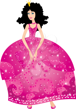 Royalty Free Clipart Image of a Princess