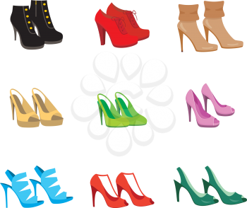 Royalty Free Clipart Image of Female Shoes