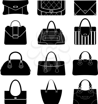 Royalty Free Clipart Image of Black Bags