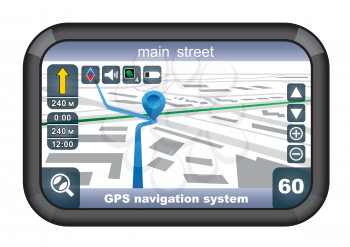 GPS navigator. vector, gradient, EPS10