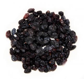 raisins on a white background