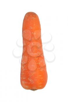 Ripe carrots isolated on a white background 