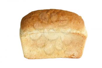 White bread loaf isolated on white background 