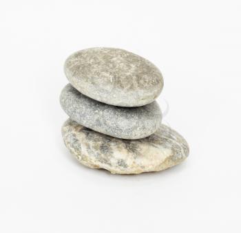 pile of stones isolated on white background 